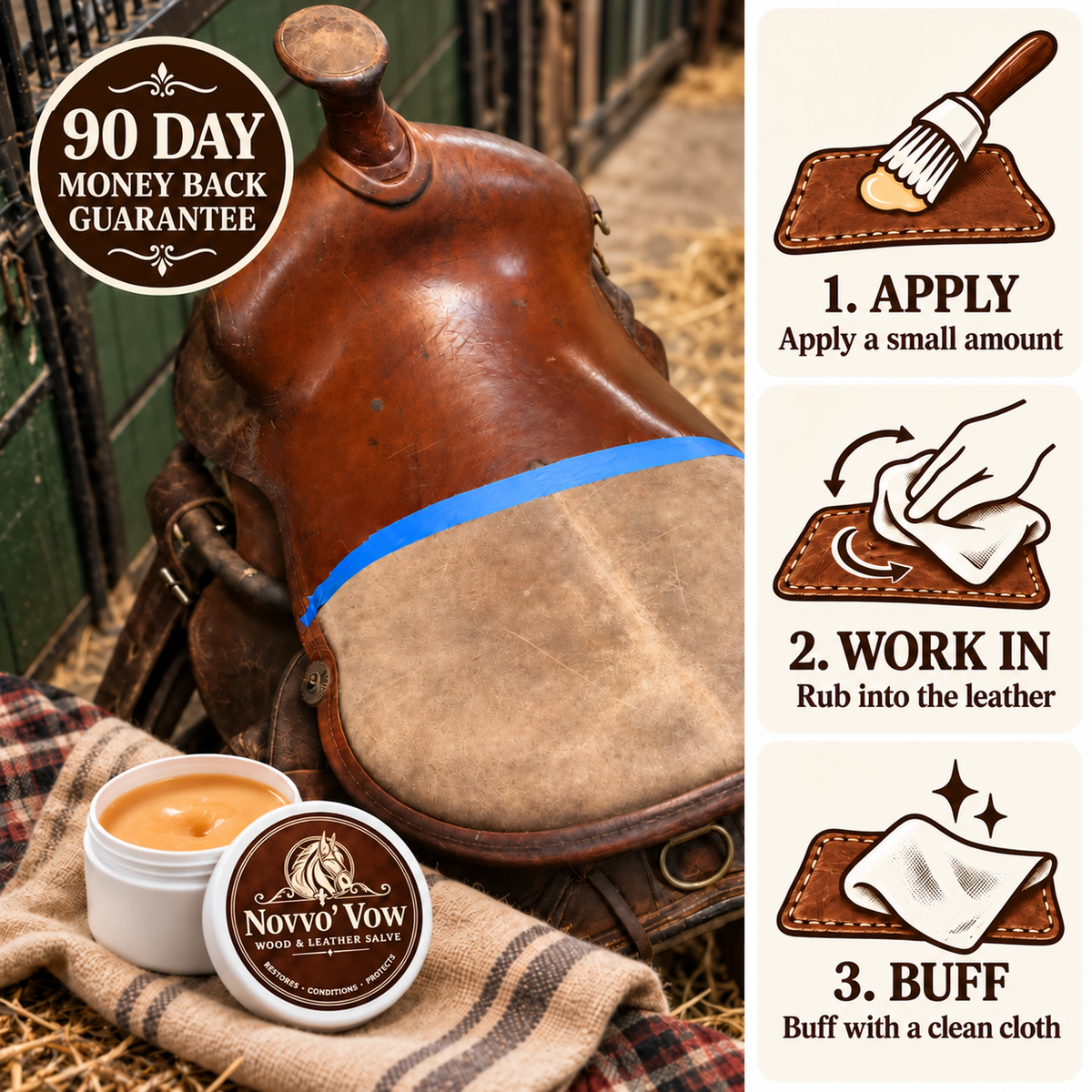 Novvo's Vow | Revive Dry Wood & Leather — No Stripping, No Sanding